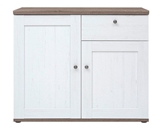 Show details for Black Red White Stockholm KOM2D1S Drawer White Pine/Sonoma Oak Dark