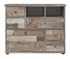 Picture of Black Red White Tarbes 2 Chest Of Drawers Canyon Oak