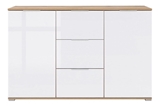 Show details for Black Red White Zele Drawer 41x135x86cm White Oak