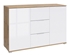 Picture of Black Red White Zele Drawer 41x135x86cm White Oak