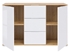 Picture of Black Red White Zele Drawer 41x135x86cm White Oak