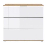 Show details for Black Red White Zele Drawer 41x95x86cm White Oak