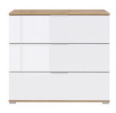 Picture of Black Red White Zele Drawer 41x95x86cm White Oak