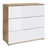 Picture of Black Red White Zele Drawer 41x95x86cm White Oak