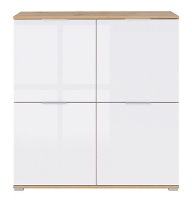 Picture of Black Red White Zele KOM4D Cupboard Wotan Oak/White Gloss