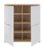 Picture of Black Red White Zele KOM4D Cupboard Wotan Oak/White Gloss