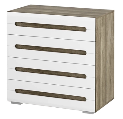 Picture of BTS Naomi KM-09 Chest Of Drawers White/Canyon Oak