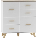 Show details for Cama Meble Lotta 110 2D4S Chest of Drawers Sonoma Oak/White