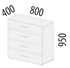 Picture of DaVita Freska 66.32 Chest Of Drawers Kena/White Sand/Gray