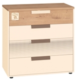 Show details for DaVita Fristail 56.09 Chest Of Drawers Bunratti Oak/Cream