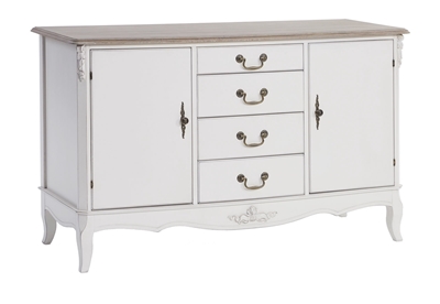 Picture of Home4you Elizabeth Chest Of Drawers 142x49x84cm White/Brown