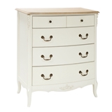 Show details for Home4you Elizabeth Chest Of Drawers 92x50x100cm White/Brown