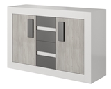 Show details for Idzczak Meble Helios 27 4S2D Chest Of Drawers White / Gray