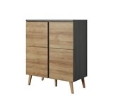 Show details for Idzczak Meble Laos 02 4D Chest Of Drawers Black Pine/Riviera Oak