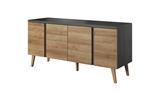 Show details for Idzczak Meble Laos 03 Chest Of Drawers 160 Black Pine/Riviera Oak