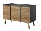 Show details for Idzczak Meble Laos 04 Chest Of Drawers 120 Black Pine/Riviera Oak