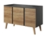 Picture of Idzczak Meble Laos 04 Chest Of Drawers 120 Black Pine/Riviera Oak