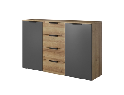 Picture of Idzczak Meble Malmo 2D4S Chest Of Drawers Riviera Oak/Graphite