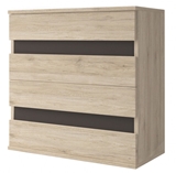 Show details for Idzczak Furniture Milan 4S Chest Of Drawers Sonoma Oak Black