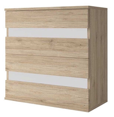 Picture of Idzczak Furniture Milan 4S Chest Of Drawers Sonoma Oak White