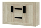 Show details for Idzczak Furniture Milan 4S2D Chest Of Drawers Sonoma Oak Black