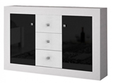 Show details for Idzczak Meble Roma 2D3S Chest Of Drawers White Black