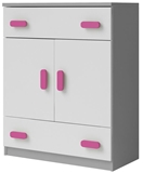 Show details for Idzczak Meble Smyk II 03 Chest Of Drawers 2S2D Gray / Pink