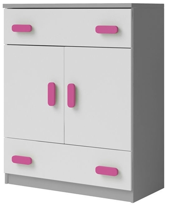 Picture of Idzczak Meble Smyk II 03 Chest Of Drawers 2S2D Gray / Pink