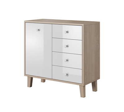 Picture of Idzczak Meble Sonata 03 1D43 Chest Of Drawers Sonoma Oak/White