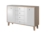 Show details for Idzczak Meble Sonata 135 Chest Of Drawers Sonoma Oak/White