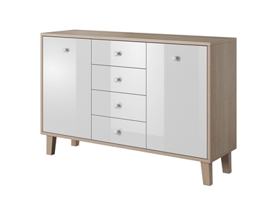 Picture of Idzczak Meble Sonata 135 Chest Of Drawers Sonoma Oak/White