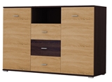 Show details for Idzczak Meble Tango 135 Chest Of Drawers Chocolate/Sonoma Oak