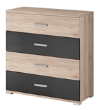 Show details for Idzczak Furniture Venice 4S Chest Of Drawers Sonoma Oak Black