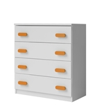 Show details for Idzczak Meblee Smyk 02 4S Chest Of Drawers White/Orange