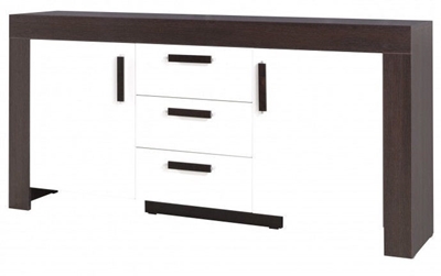 Picture of Jurek Meble Cezar Chest Of Drawers Reg13 Dark Brown / White