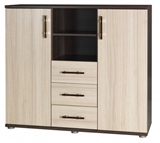 Show details for Jurek Meble Inez Plus Reg 9 Chest Of Drawers Dark Ash / Ash