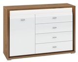 Show details for ML Meble Dallas 03 Chest Of Drawers Walnut/White