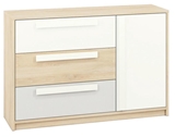 Show details for ML Meble Drop 08 Chest Of Drawers Beech/White/Light Gray