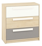 Show details for ML Meble Drop 10 Chest Of Drawers Beech/White/Dark Gray