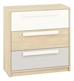 Show details for ML Meble Drop 10 Chest Of Drawers Beech/White/Light Gray