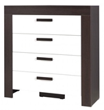 Show details for MN Chest Of Drawers Cezar Reg9 Dark Brown White