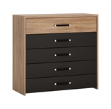 Show details for MN Monaco MOAK03 Chest Of Drawers Oak/Black