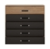 Picture of MN Monaco MOAK03 Chest Of Drawers Oak/Black