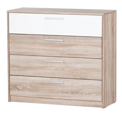 Picture of Szynaka Meble Milo 06 CHest Of Drawers White/Sonoma Oak