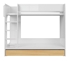 Picture of Double Bed Black Red White Princeton White Gloss/Polish Oak, 184.5x96.5 cm