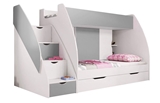 Show details for Double Bed Idzczak Furniture Marcinek White / Gray, 255x125 cm