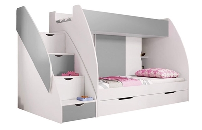 Picture of Double Bed Idzczak Furniture Marcinek White / Gray, 255x125 cm