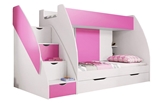 Show details for Double Bed Idzczak Furniture Marcinek White / Pink, 255x125 cm