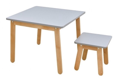 Picture of Bellamy Woody Table And Stool Grey