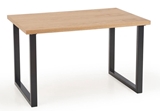 Show details for Halmar Table Radus 120 MDF/Natural veneer Oak/Black